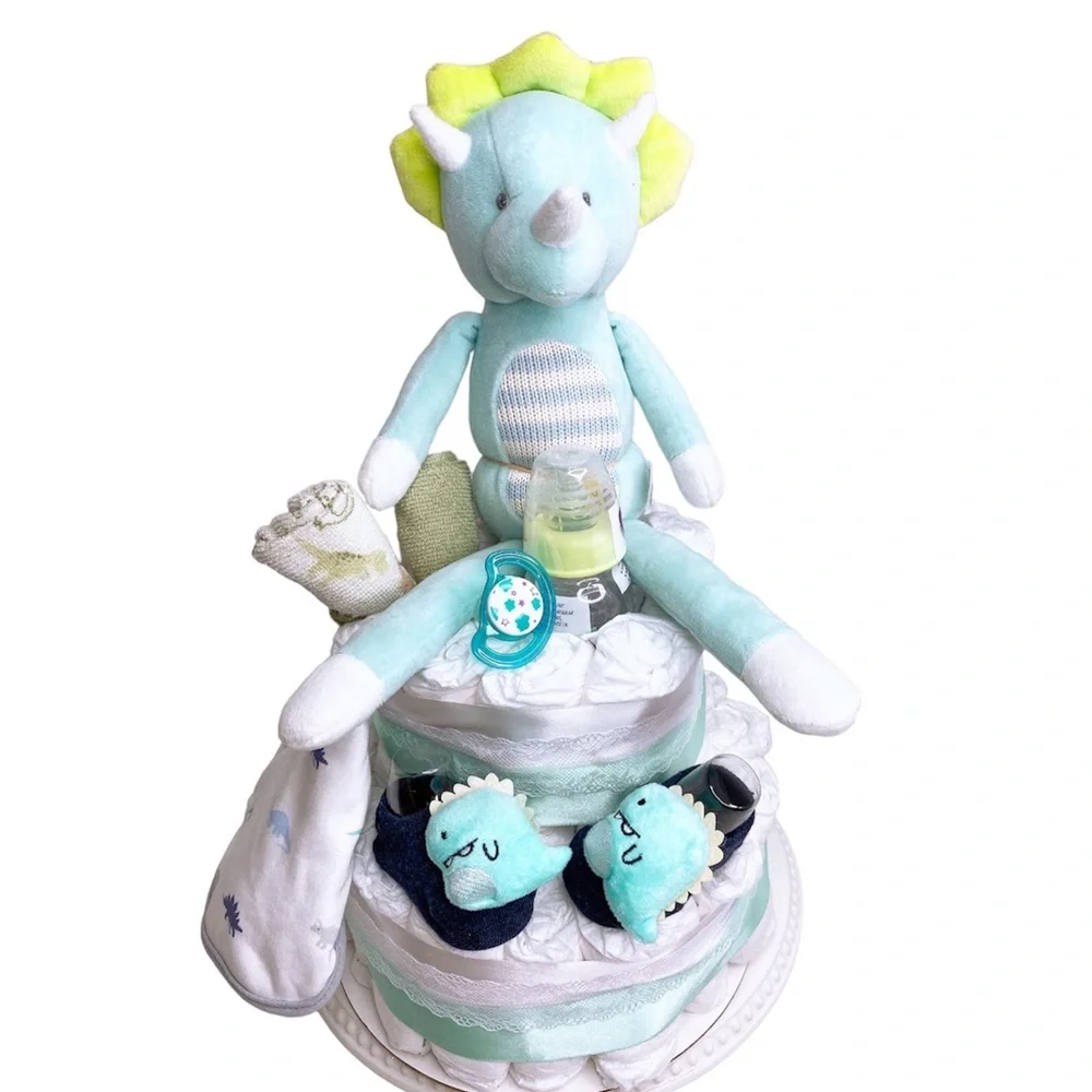 Dinosaur Diaper Cake, Boy Baby Gift